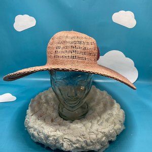 a new day Mauve Wide Brim Straw Hat